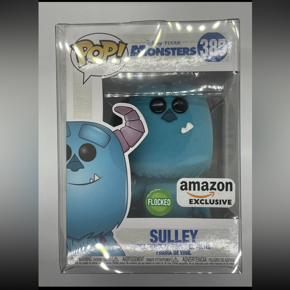 Funko Pop Disney Pixar  Monster’s Inc Flocked Sulley Amazon Exclusive Vaulted